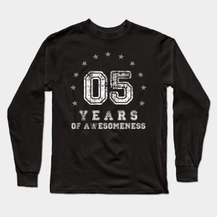 Vintage 5 years of awesomeness Long Sleeve T-Shirt